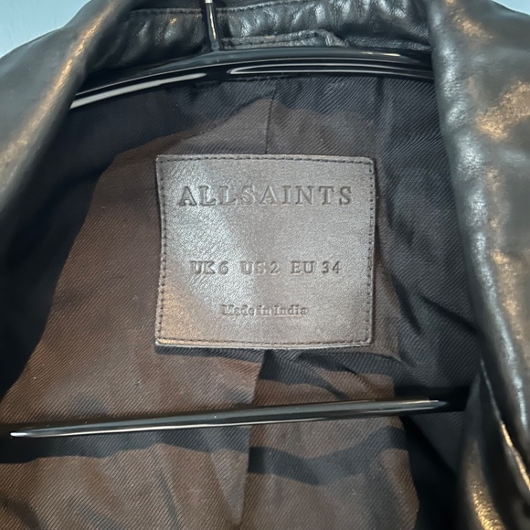 Gorgeous mint condition -All Saints Balfern Leather Jacket - Picture 4 of 16